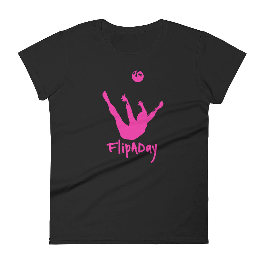 Women's Short Sleeve T-Shirt - Pink Trick Shot Logo