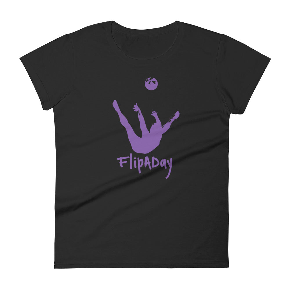 Women's Short Sleeve T-Shirt - Purple Trick Shot Logo