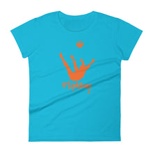 Load image into Gallery viewer, Women&#39;s Short Sleeve T-Shirt - Orange Trick Shot Logo
