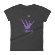 Load image into Gallery viewer, Women&#39;s Short Sleeve T-Shirt - Purple Trick Shot Logo
