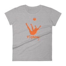 Load image into Gallery viewer, Women&#39;s Short Sleeve T-Shirt - Orange Trick Shot Logo
