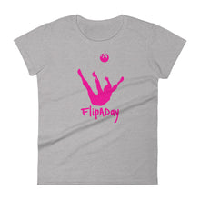 Load image into Gallery viewer, Women&#39;s Short Sleeve T-Shirt - Pink Trick Shot Logo
