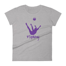 Load image into Gallery viewer, Women&#39;s Short Sleeve T-Shirt - Purple Trick Shot Logo
