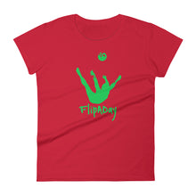 Load image into Gallery viewer, Women&#39;s Short Sleeve T-Shirt - Green Trick Shot Logo
