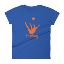 Load image into Gallery viewer, Women&#39;s Short Sleeve T-Shirt - Orange Trick Shot Logo
