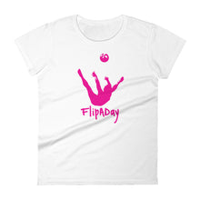 Load image into Gallery viewer, Women&#39;s Short Sleeve T-Shirt - Pink Trick Shot Logo
