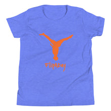 Load image into Gallery viewer, Youth Short Sleeve T-Shirt - Orange Split Leg Logo
