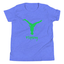 Load image into Gallery viewer, Youth Short Sleeve T-Shirt - Green Split Leg Logo
