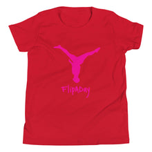 Load image into Gallery viewer, Youth Short Sleeve T-Shirt - Pink Split Leg Logo
