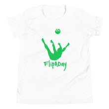 Load image into Gallery viewer, Youth Short Sleeve T-Shirt - Green Trick Shot Logo
