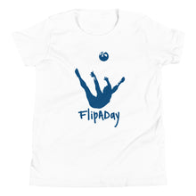 Load image into Gallery viewer, Youth Short Sleeve T-Shirt - Blue Trick Shot Logo
