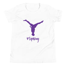 Load image into Gallery viewer, Youth Short Sleeve T-Shirt - Purple Split Leg Logo
