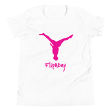 Load image into Gallery viewer, Youth Short Sleeve T-Shirt - Pink Split Leg Logo
