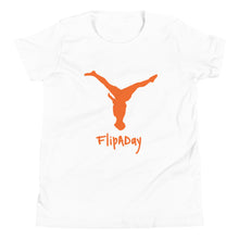 Load image into Gallery viewer, Youth Short Sleeve T-Shirt - Orange Split Leg Logo
