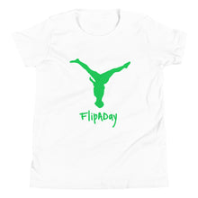 Load image into Gallery viewer, Youth Short Sleeve T-Shirt - Green Split Leg Logo
