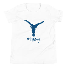 Load image into Gallery viewer, Youth Short Sleeve T-Shirt - Blue Split Leg Logo
